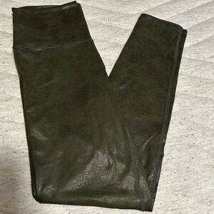 Aerie Offline Hugger High Waisted Leggings Olive Women’s Small faux leather look